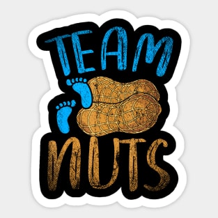 Baby Party Gender Reveal Party Team Nuts Funny Gender Reveal Sticker